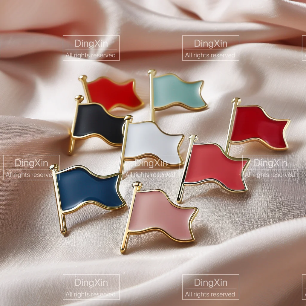 Durable Metal Lapel Pins Manufacturer Gold Plated Soft Enamel Flag Pins Custom Bulk Metal Pins For Promotional Gifts