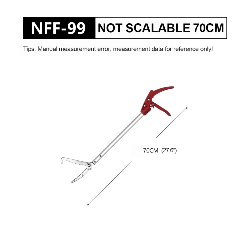 NOMOY PET Extended snake tong Snake Tongs Reptile Grabber Rattle Snake Catcher Wide Jaw Handling Tool with Non-Slip Grip Handle