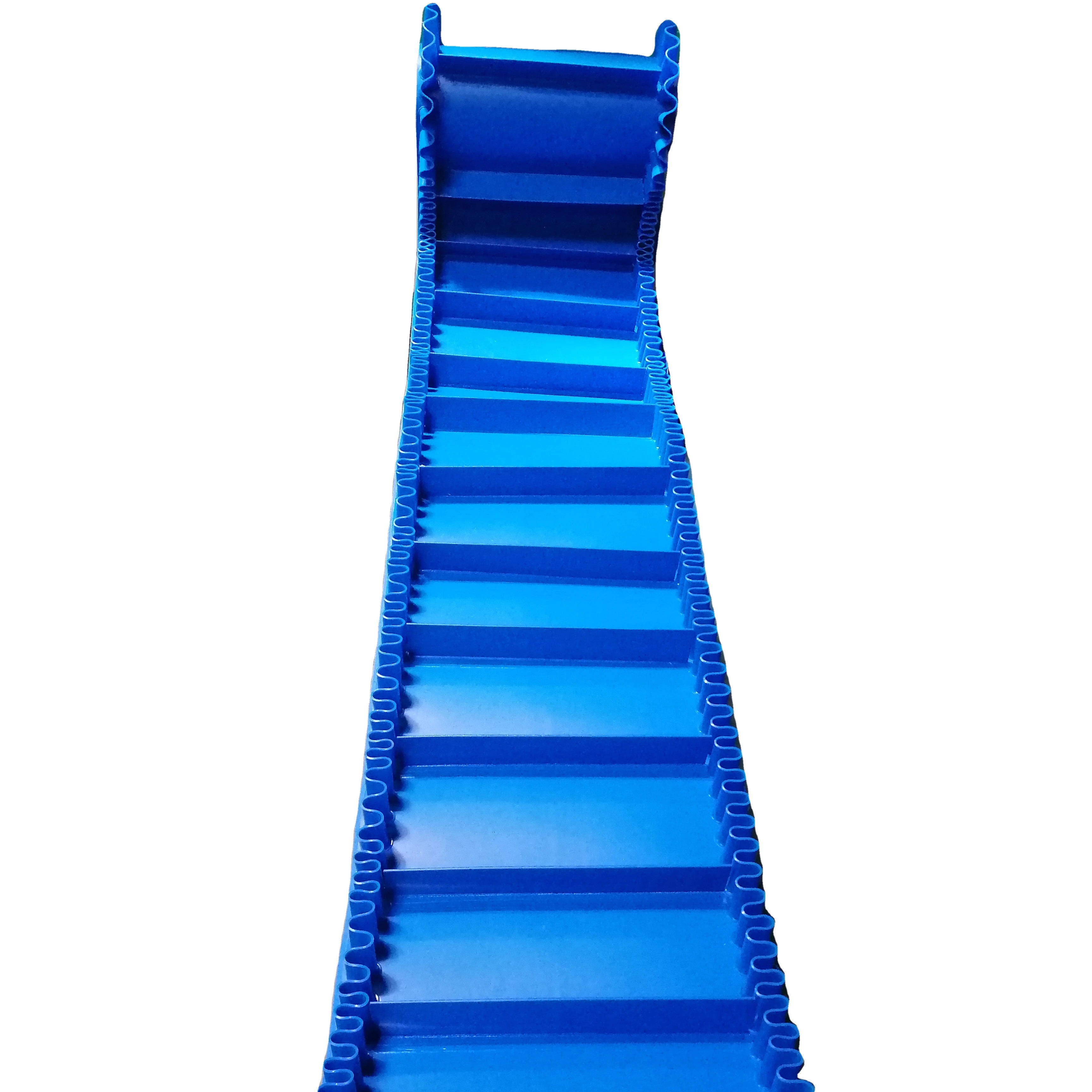 Conveyor belt with corrugated sidewall for large loads