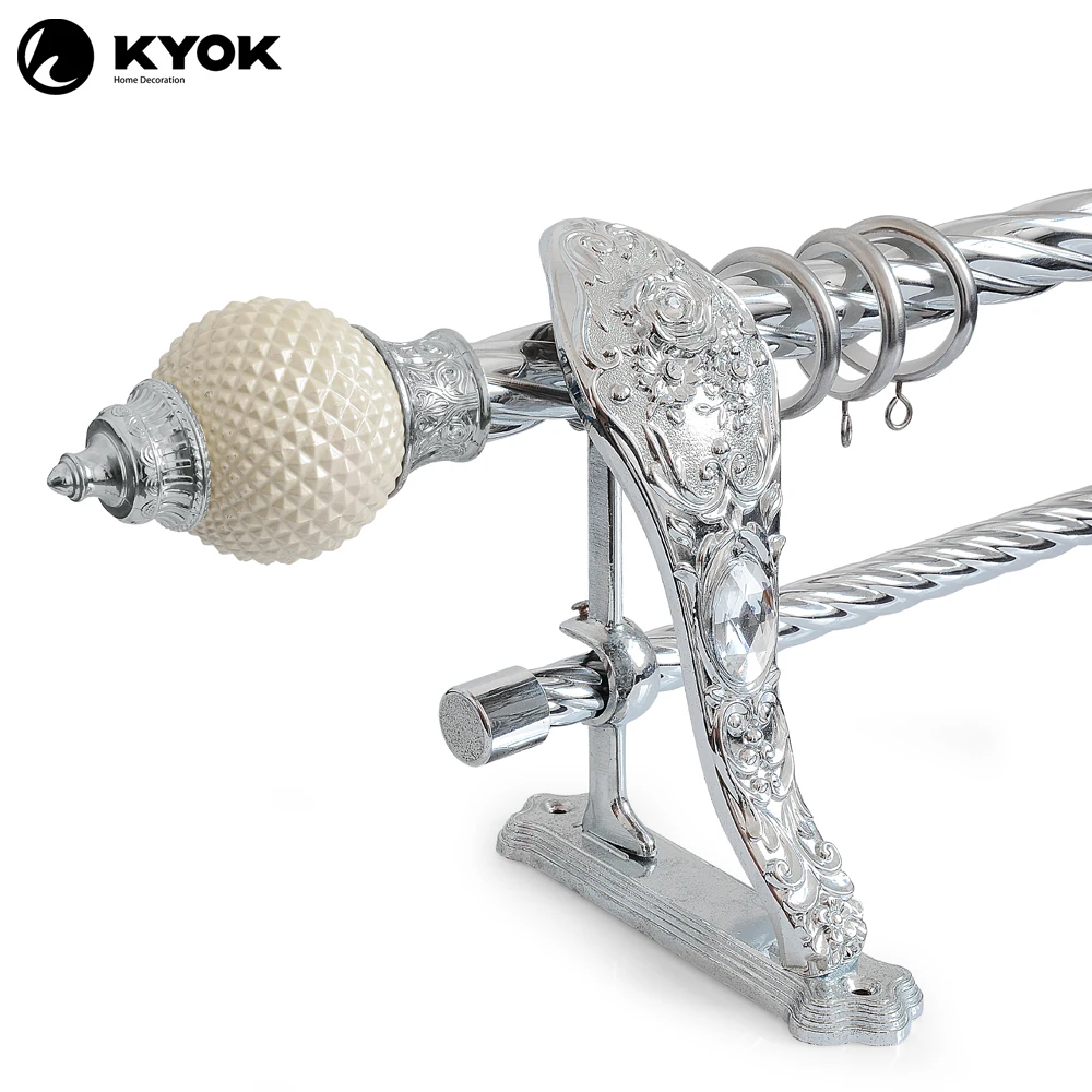 Красивый дизайн; Щепка шпили занавеска жердь 28*22 мм двойной Аксессуары для штор