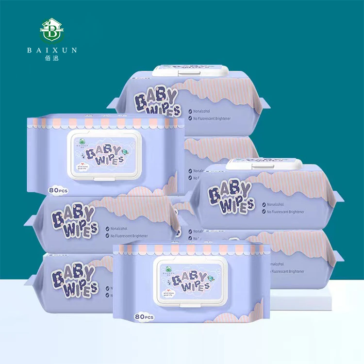 China wholesale eco-friendly brand baby wipes 80pcs mother love baby wet wipes disposable