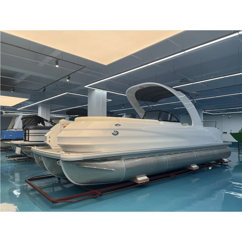 Customized Pontoon Boat Aluminum Sport Sailing Yacht For Surfing and Ocean Waters