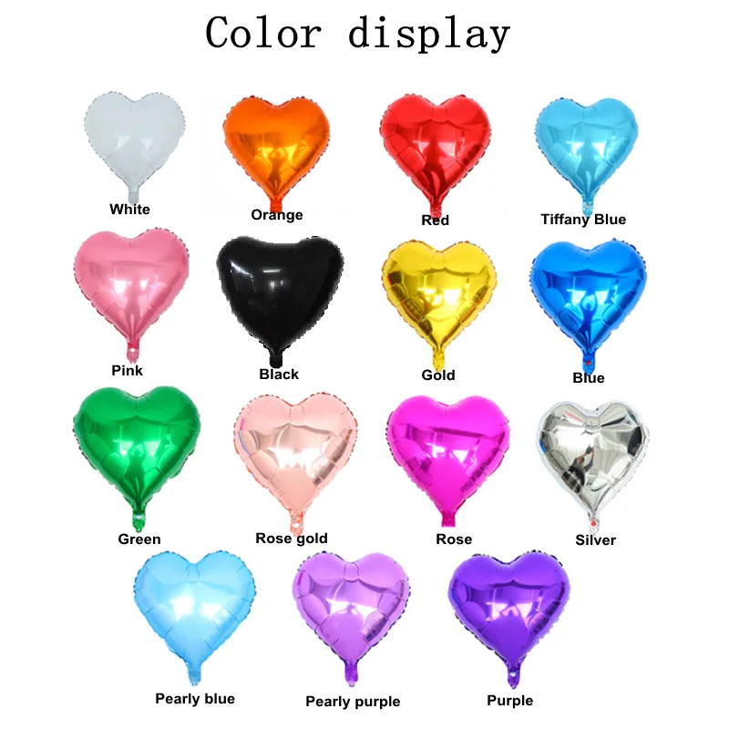 18 дюймов сладкое сердце воздушные шары из фольги партия украшения ко Дню Святого Валентина фон макет алюминиевой пленки надувной мяч