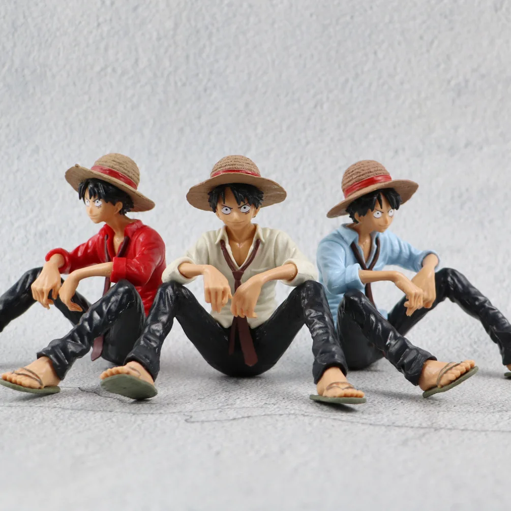 car accessories interior decoration figures PVC cute charater luffy  cartoon doll girl boy collection 3D toy anime action figure