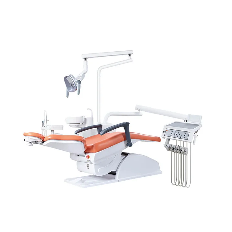 Best Sale Economical Dental Chair with One Dentist Stool ISO Certified Metal Equipment Electric Power Source