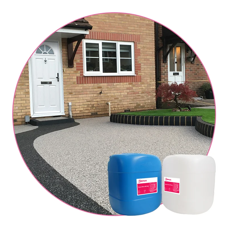 Driveway Stone Epoxy Resin Pebble Stone Fooring Concrete Bonding Ggent For Road Pavement Stone /Resin Bound
