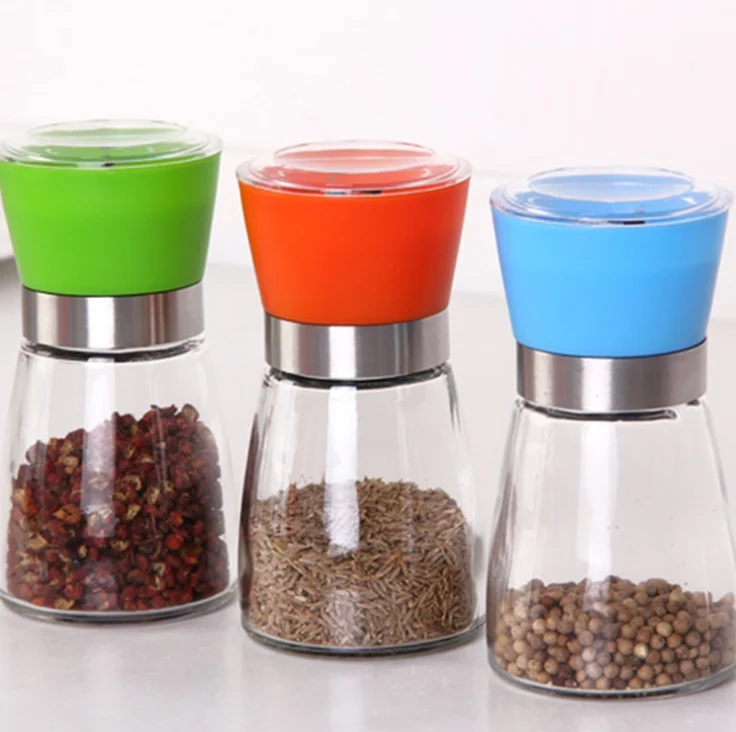 Kitchen Objects Crusher Tool Manual Salt Mill with Pepper Grinder Bottle