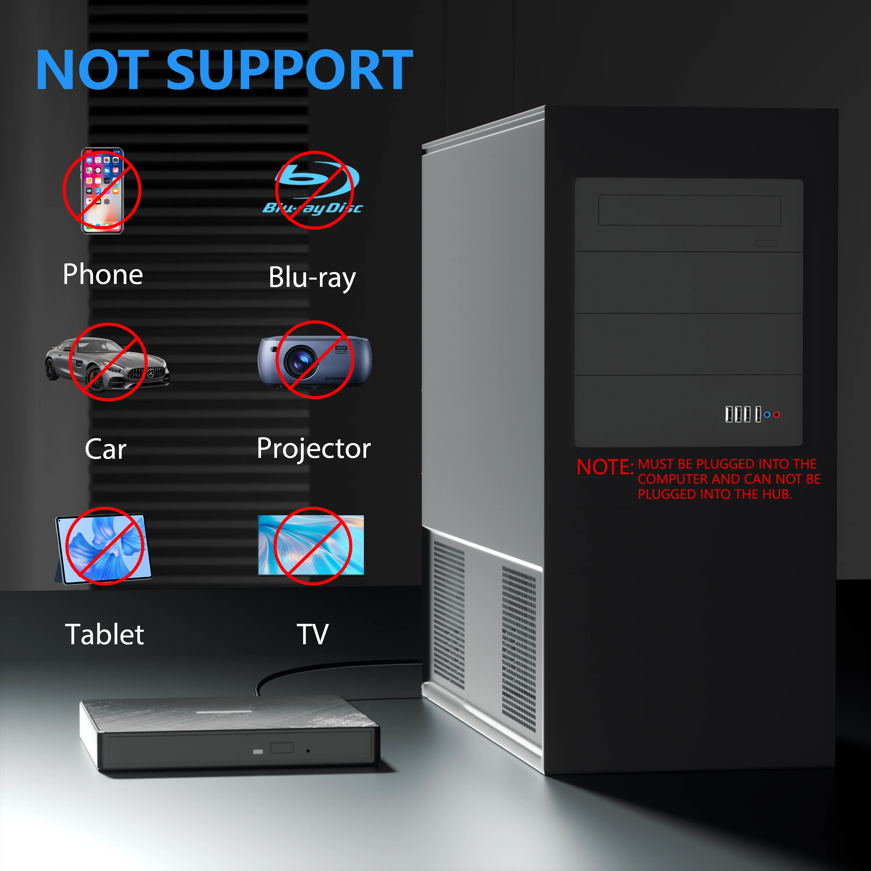 External DVD/CD-RW Optical Drive Cloth pattern Burner CD DVD Disk Player Recorder Reader Writer for Laptop PC Windows Portable