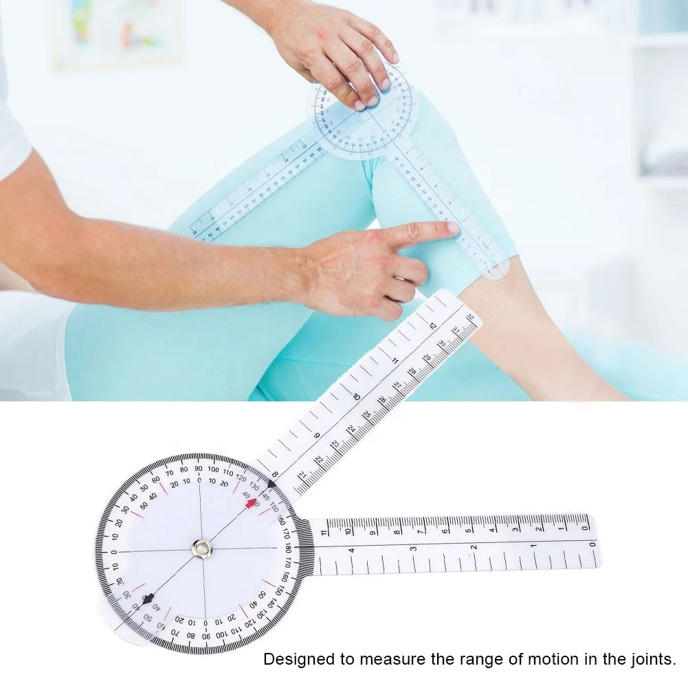 3Pcs 6/8/10inch 360 Degree Protractor Angle Medical Ruler Spinal Goniometer