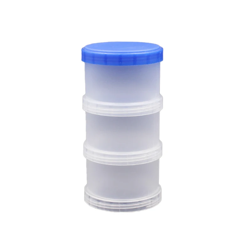 customized 3 pcs protein powder containers storage supplement Container for shaker bottle