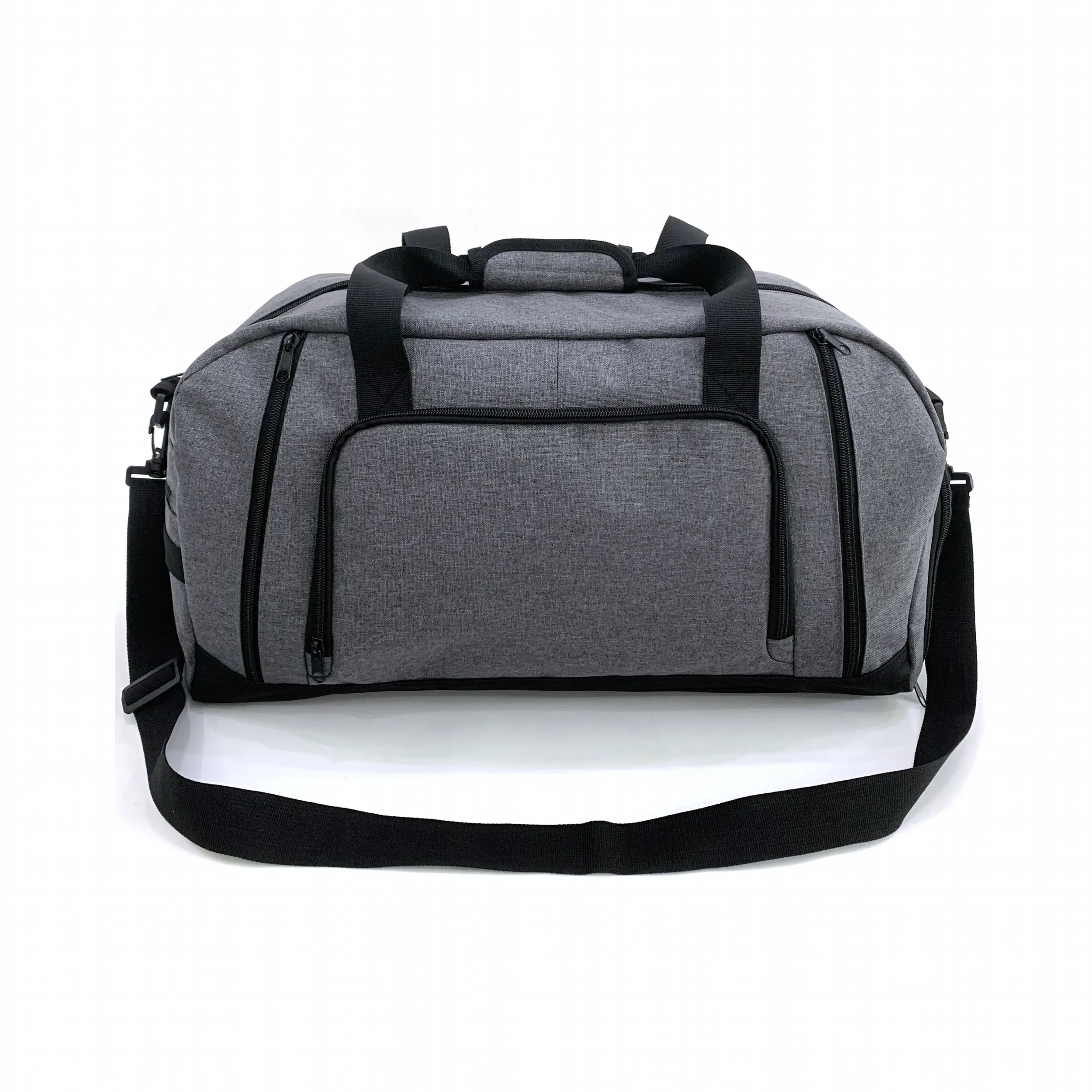 Water resistance  travel duffel bag with adjustable shoulder strap overnight weekend bag with side shoe bags