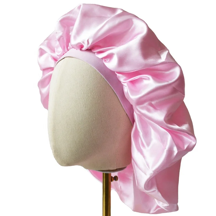 Blank Satin Frontal Hair Wrap Headband Bonnets Sleep Silk Bonnet Elastic Satin Breathable Headwear Bonnet Hat