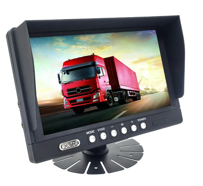 Универсальный HD AHD 1080P 9 дюймов Приборная панель автомобиля Tft светодиодный экран Широкоугольный лобовое стекло Настольный Автобус Грузовик ЖК-монитор