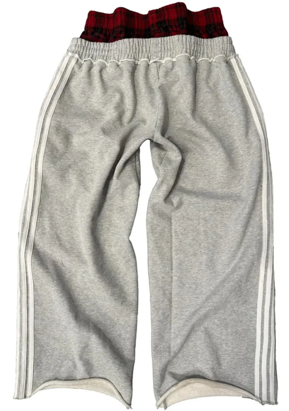 Double Waisted Trackpants 100% Cotton Side Stripes Sweat Pants Men Jogger Pants Street Fashion Baggy Track Pants