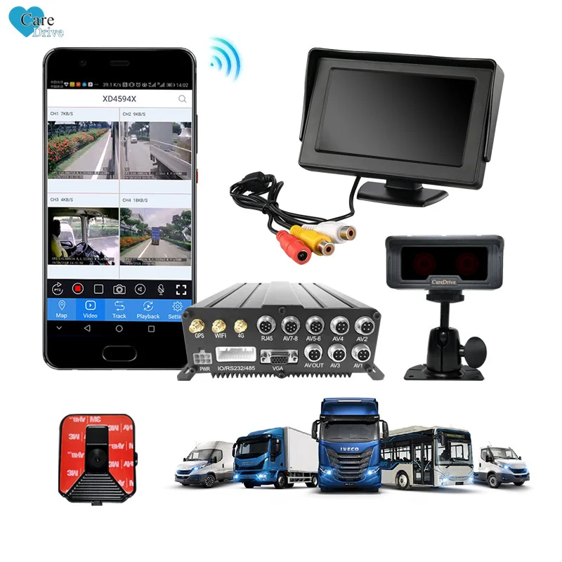 CareDrive non-contact sleep monitor driver fatigue monitor system with adas new fatigue alarm 1080p mobile dvr for driver
