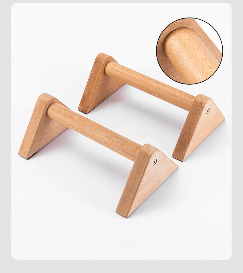 Dip stands Russian push-up stand beech wood street fitness solid wood outdoor handstand Home workout wooden parallettes Bars