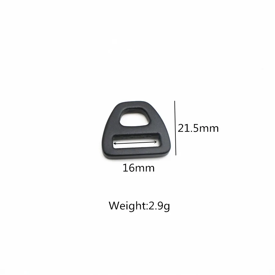 Anodized Black 15mm 20mm 25mm Aluminum D Ring Buckle Strong Triangle Hook Multi-Way For Pet Collar Bag Parts Accessories
