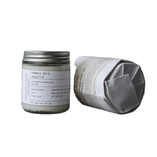 Китай горячая продажа белый цвет украшения стеклянная ароматическая свеча