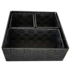 PP belt hand woven basket nylon storage bin