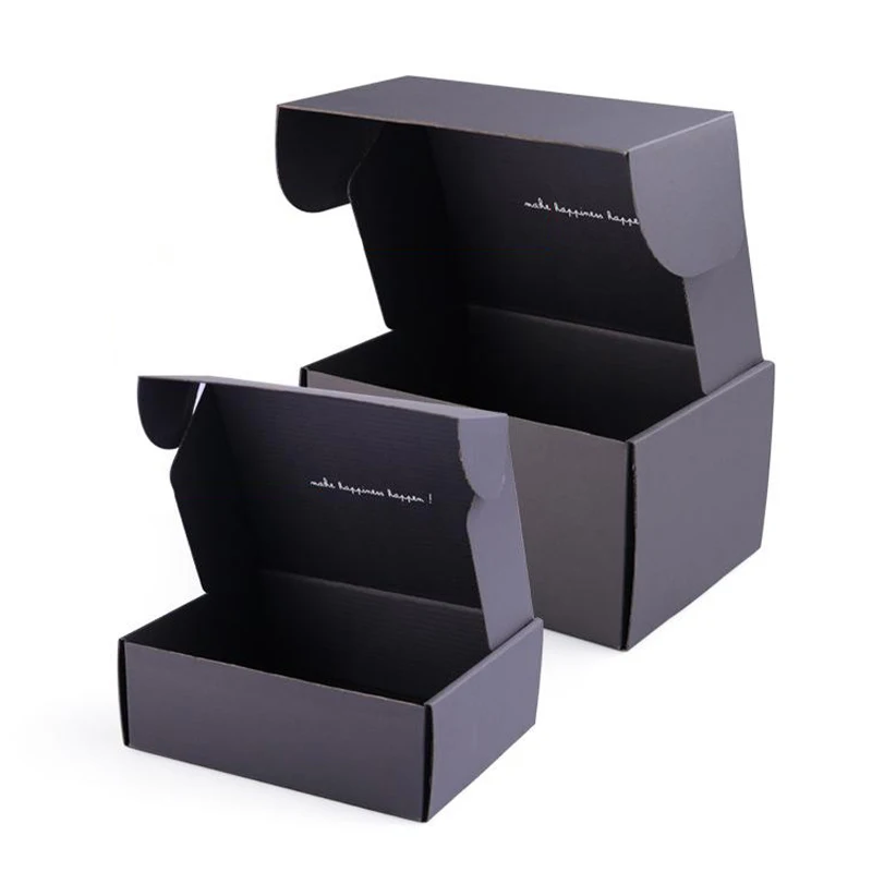 Black Printed Cardboard Paper Gift Box for Clothing Shoes Electronics Packaging for Craft Use for Shipping and Mailing