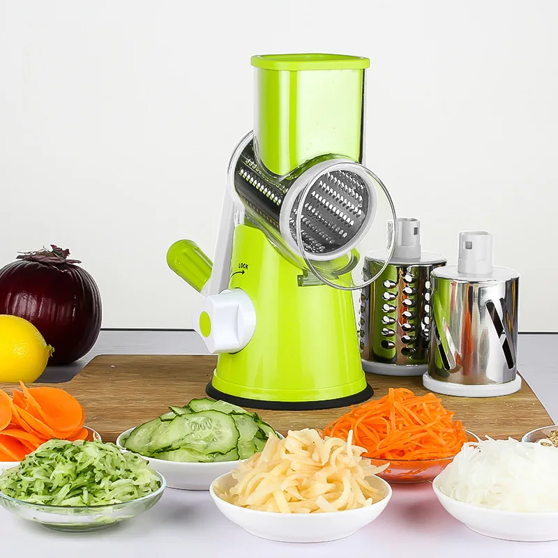 Manual food vegetable grater multifunctional potato cheese rotary grater with handle vegetable slicer kitchen tool rotary