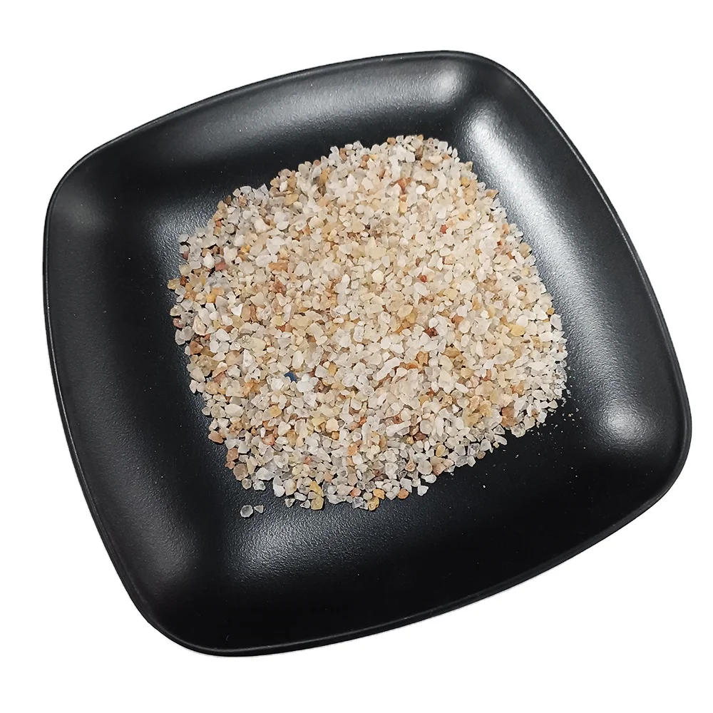 Real stone lacquer raw material water ground tile with color sand aquarium landscape decoration chrysanthemum yellow sand