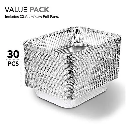 Steam Table Tin Pans Food Grade Disposable Foil Great for Cooking Heating Storing Prepping Food Half Size Aluminum Pans 9x13
