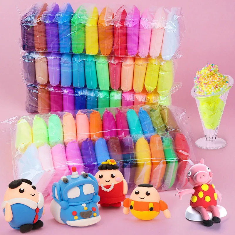 Handmade DIY Kids Color Air-dry Clay Crafts Toy Children Puzzle Soft Safe Ultra Light Clay