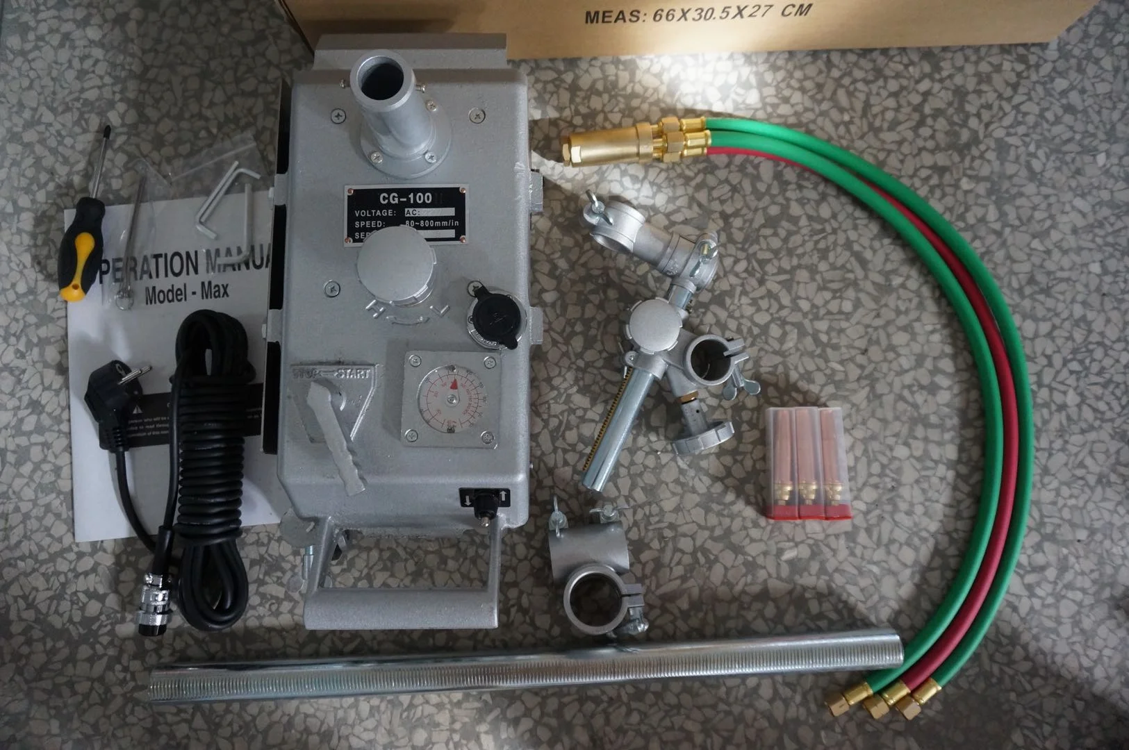 2021 Uweld CG-100 Straight Gas Cutting Machine with Track Performance High Efficient