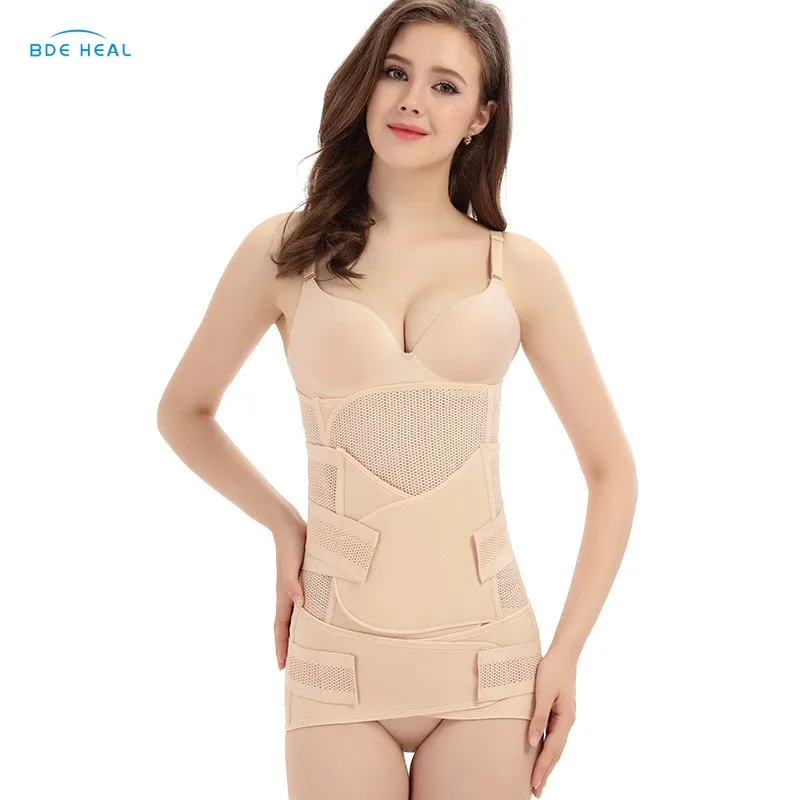 BDE Hot Selling 3 in 1 Postpartum Belly Wrap Belly Support for After Pregnancy Women Waist Pelvis Belt Body Shaper Postnatal