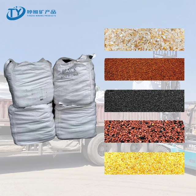 Decoration Black Color Gravels Marine Aquarium Substrate Fine Silica Sands in Fish Tank Landscaping Sand