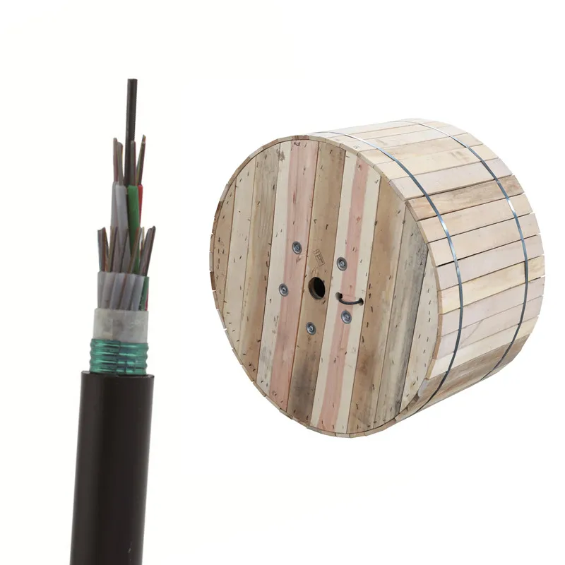 Waterproof outdoor direct bury GYTS 24 48 96 144 core  fibra optica Armoured Optical Fiber Cable