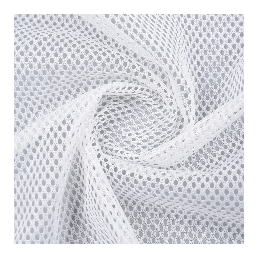 Wholesale Factory Knitted net Fabric 65gsm 100% Polyester warp knitted Mesh Fabric for lining and inner pocket