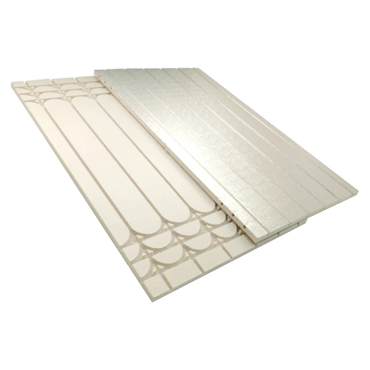 Hot Water Warming Heat Rediant Grooved XPS Underfloor Heating Board With Heat Spread Aluminum Plate