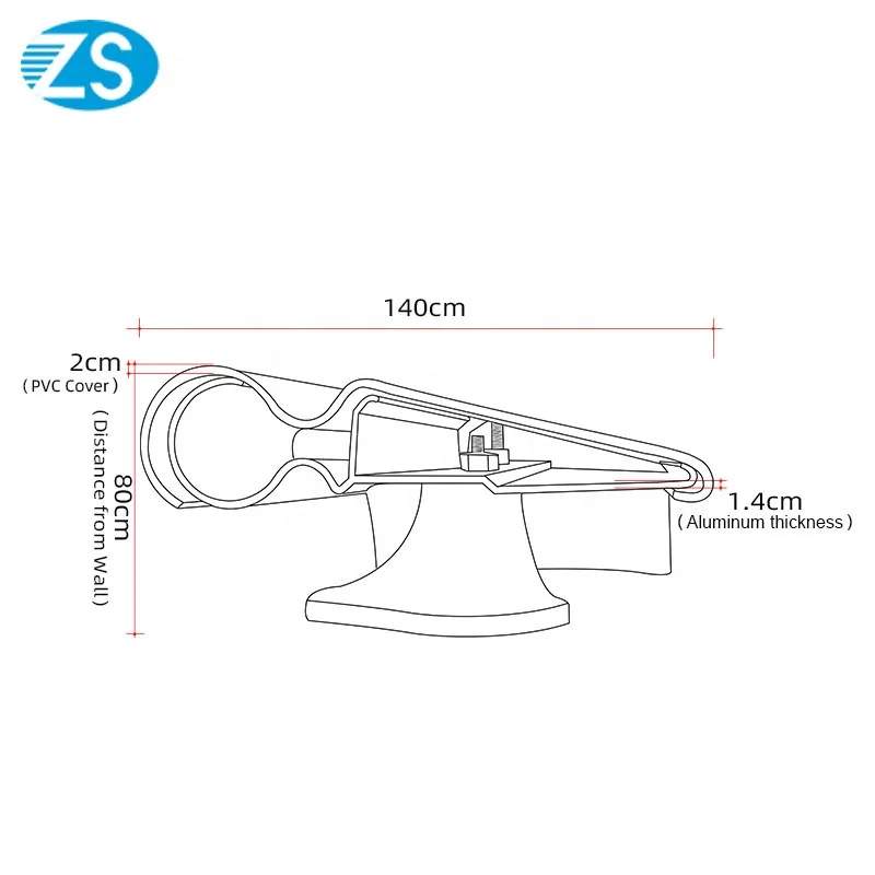 Factory Outlet medical aluminum profile antibacterial anti-collision handrail