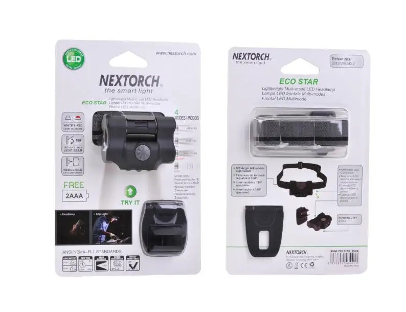  Легкий головной убор Nextorch UL10 2xAAA многоцелевой зажим свет от производителя для охоты кемпинга горного туризма