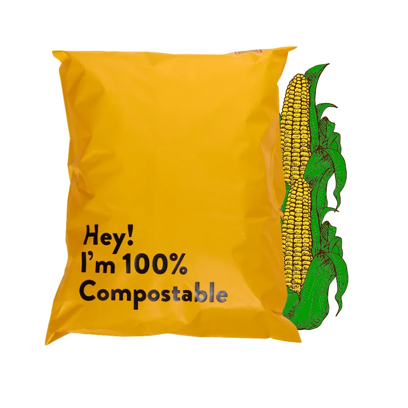 Изготовление на заказ Печать логотипа 100% биоразлагаемые polymailer пластиковые Bolsas de correo одежда почтовой пересылки Упаковка Почтовый мешок