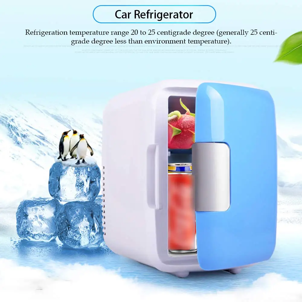  Factory Price Mini Fridge 4L Car use 12V Portable Outdoor Storage Cooler Rifregerator 2 In 1 For Drinks And