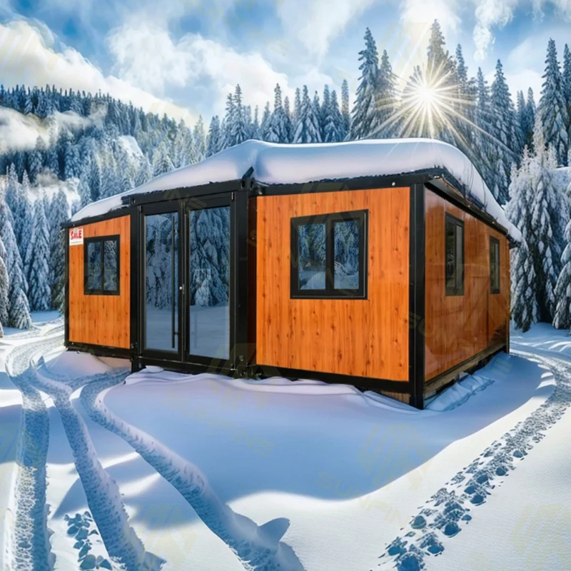 Shipping Granny Flat Extension Portable Modular Homes Prefab Smart Wooden House 3 Bedroom Villa