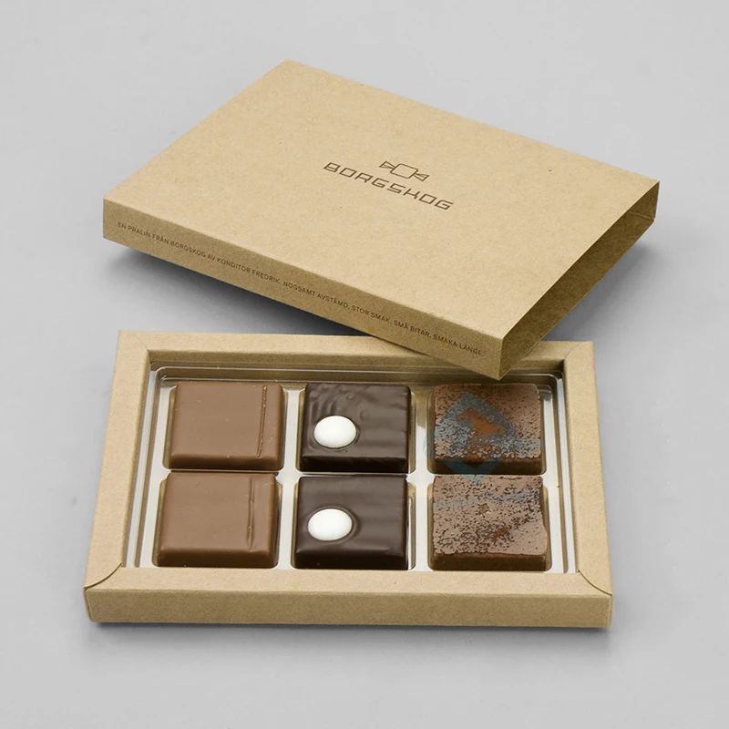 Dessert Packaging Box Wholesale Price Kraft Food Packaging Chocolate Sliding Drawer Box For Chocolate
