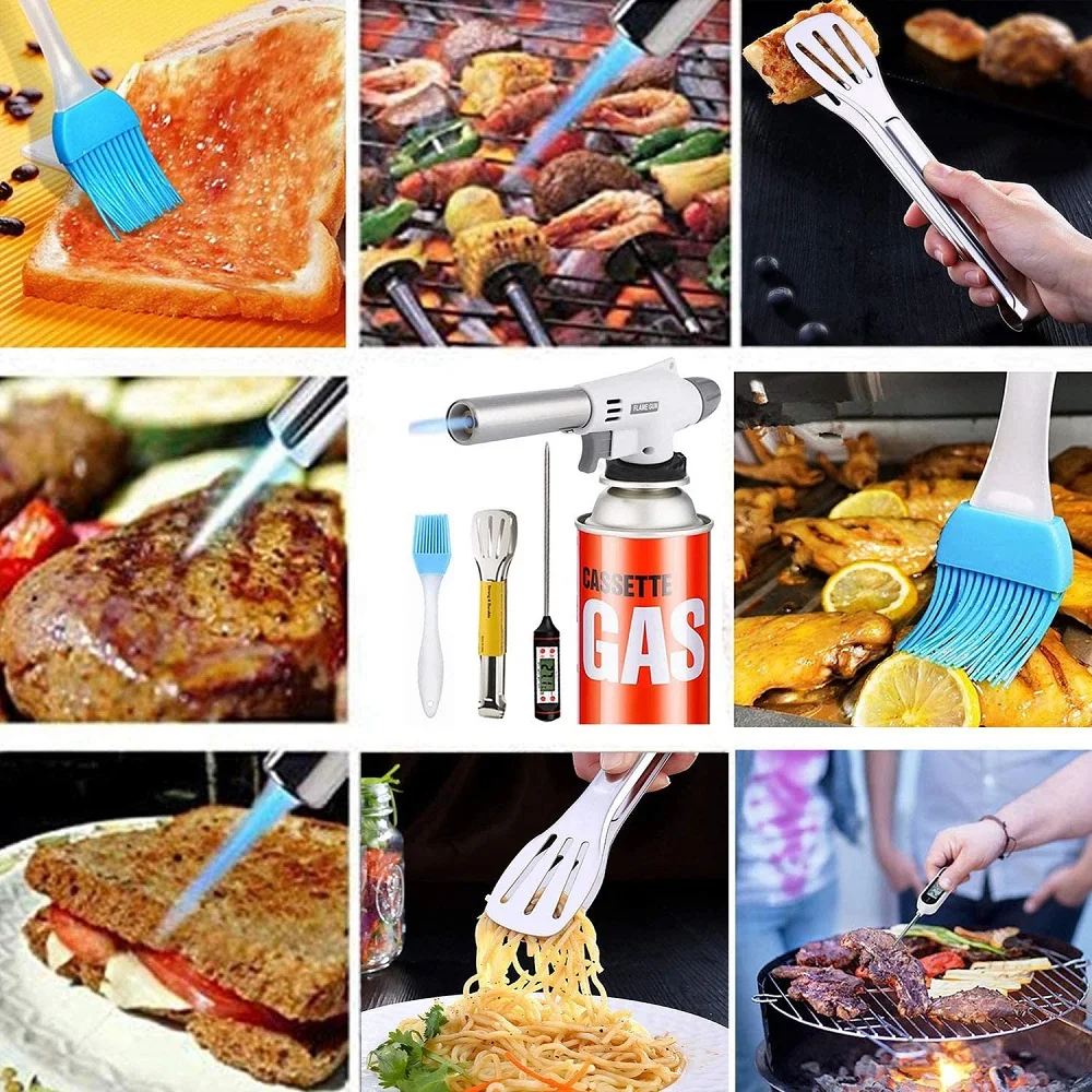 
BBQ camping butane lighter cooking blow torch flame gun 