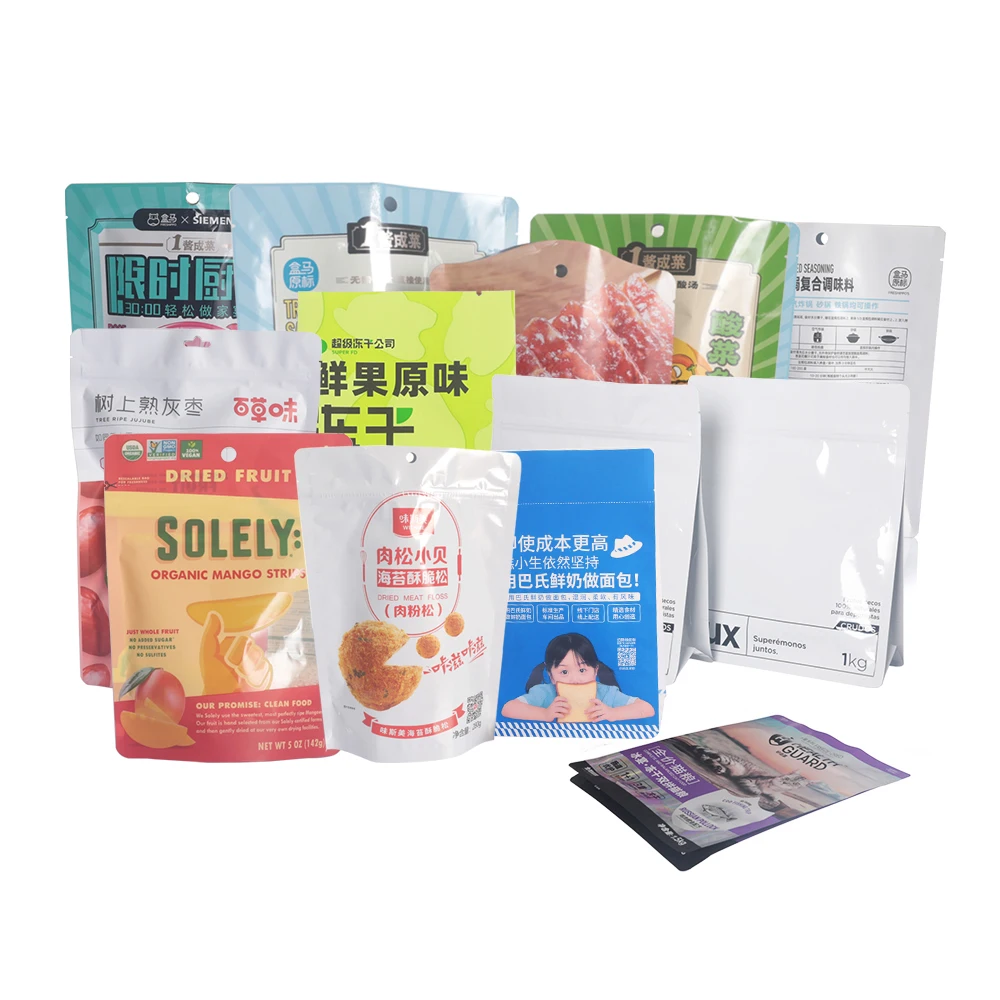 Food grade heat resistant digital printing doypack stand up packaging bag