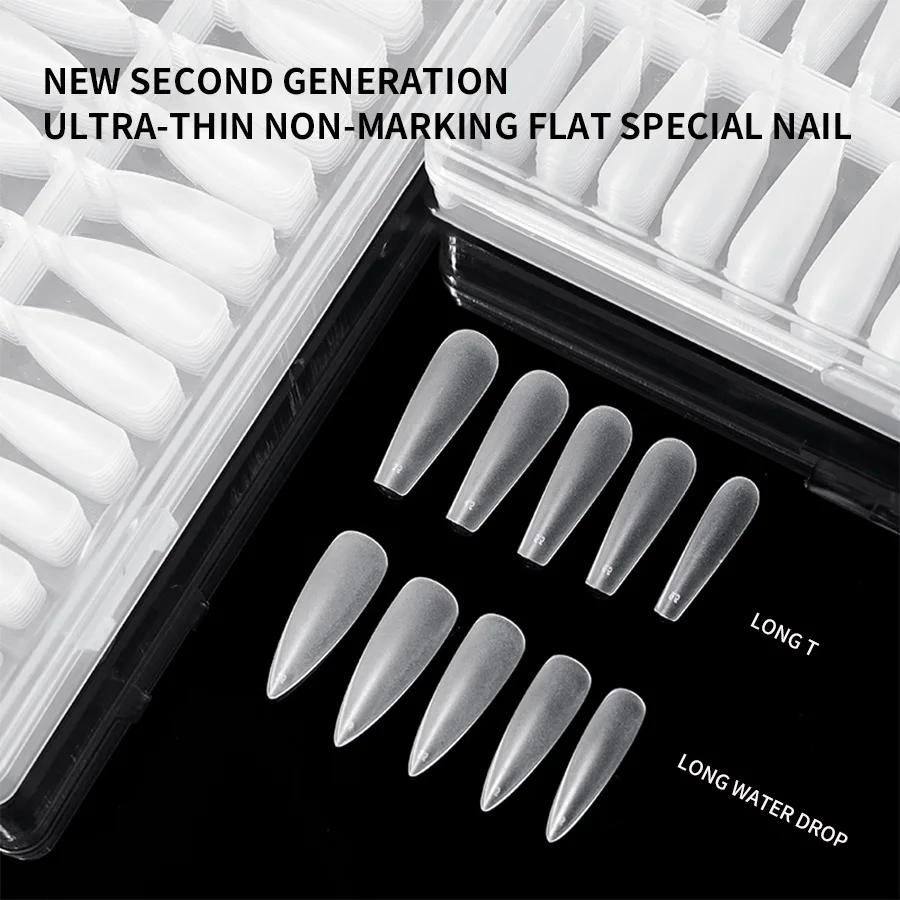 308Pcs/Box False Nails Art Tips Acrylic Finger Gel Polish Mold Sculpted Full Cover Press on Nails Manicures Accessories