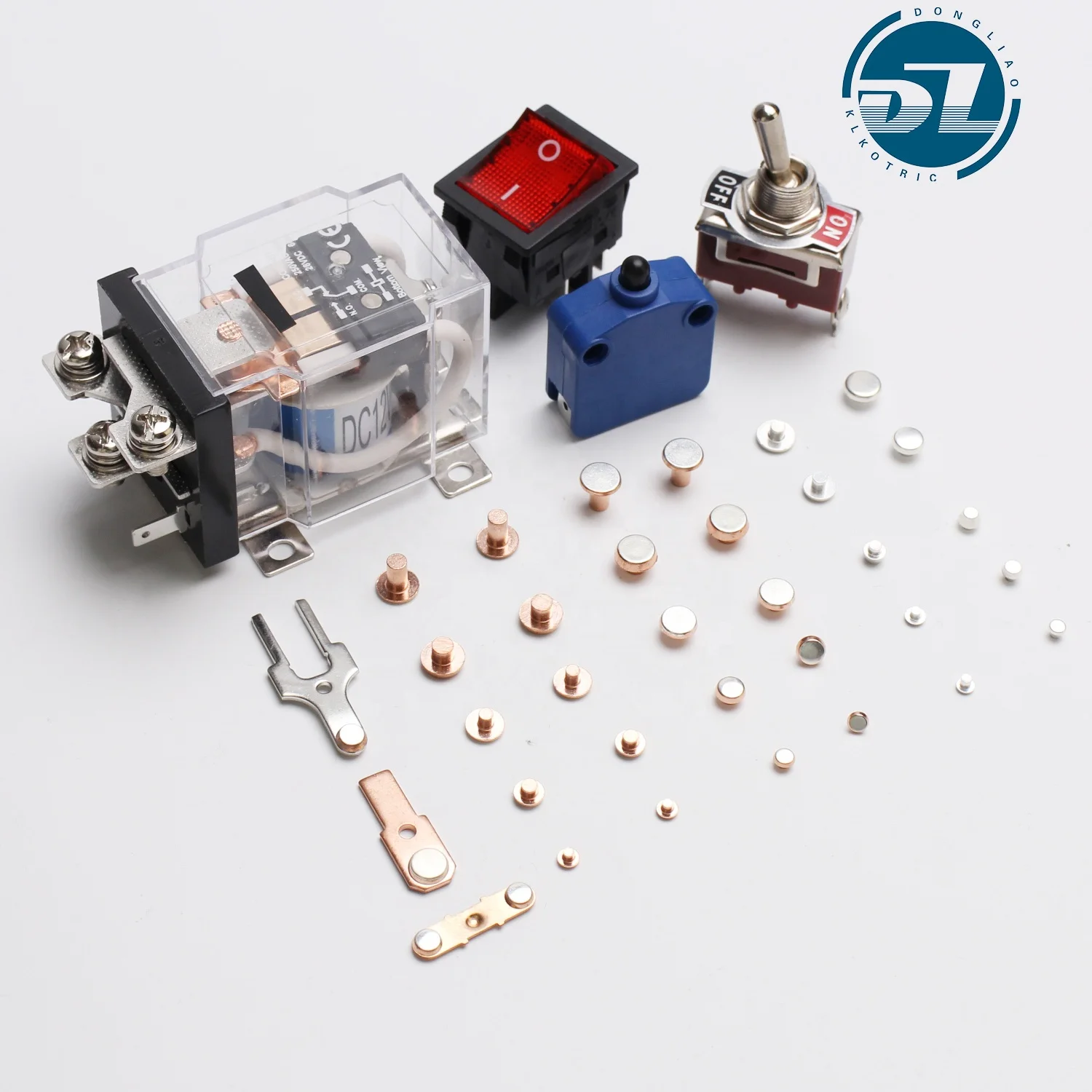 Relay ISO9001 Electrical Contact plating gold fixed point electrical rivet