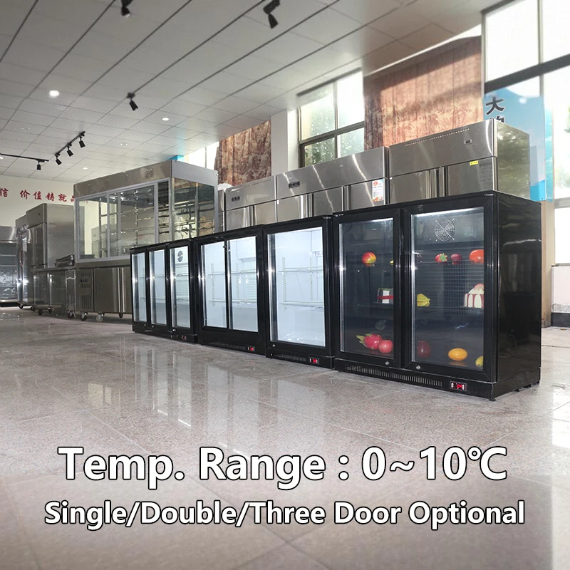 Double Door Mini Fridge for Restaurant Use Energy Drink Cooler Display Fridge Beer Cooling Table Fridge