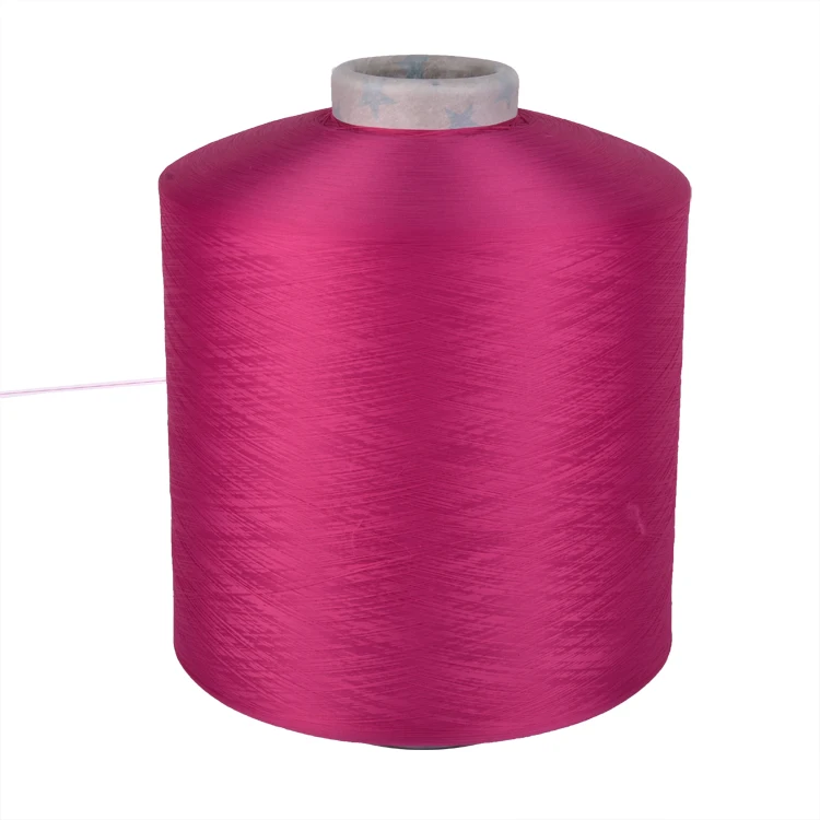 China 100% Polyester DTY Dope Dyed High Filament Yarn Knitting High Tenacity Yarn DTY Polyester Yarn