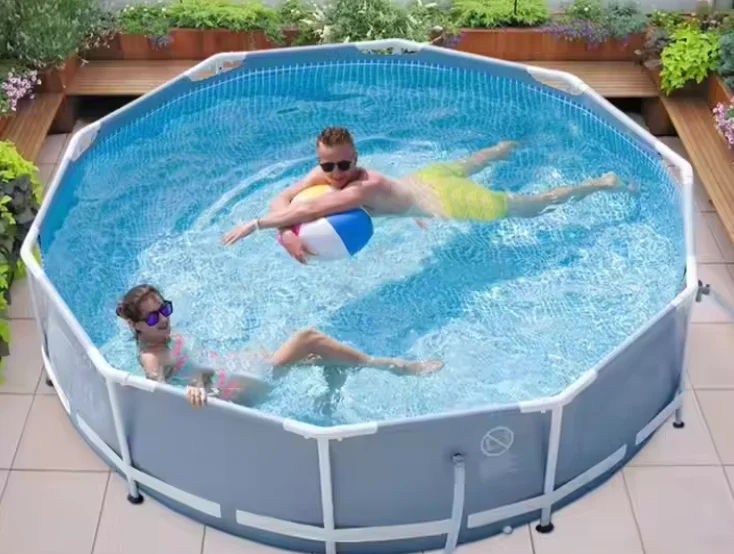 Buy Above Ground Steel Pool For Swimming Pool Garden Round 10 ft. x 30 inch Prism Frame Pool Set