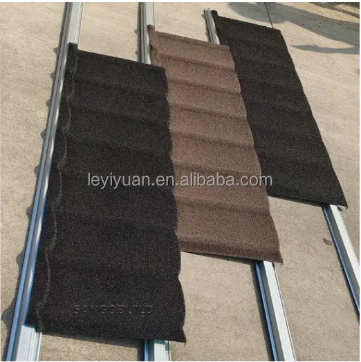 Stone Coated Metal Roof Tile Square White Bottom Square Shape Steel Aluminium Clay for House Building Concrete Roof Tiles
