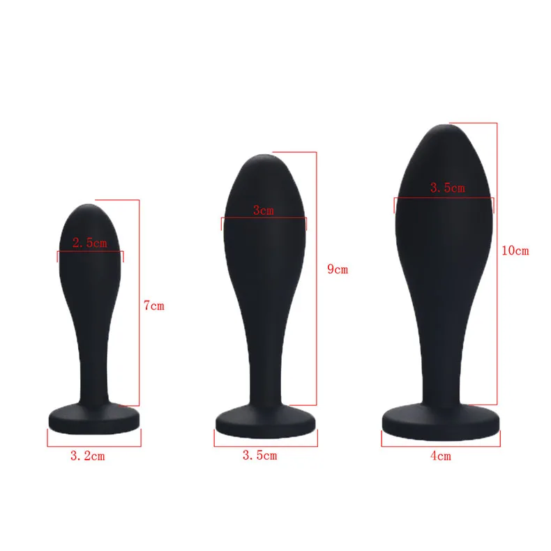 New Teardrop Black Silicone Rear Anal Plug S/M/L  Daisy Dilation Plug Other Sex Toys
