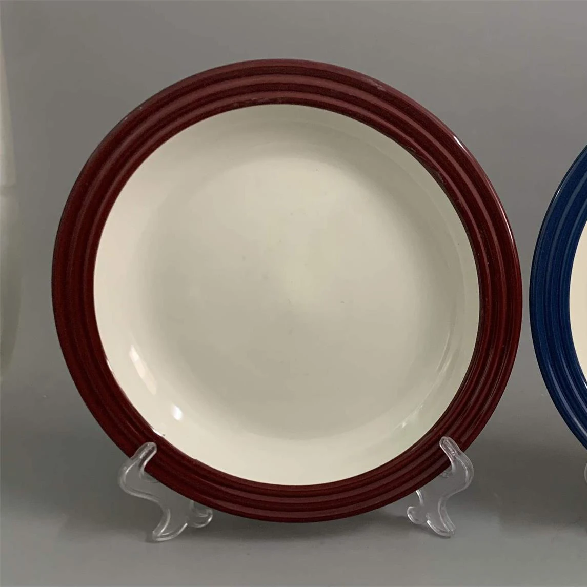 Colorful cheap price wholesale ceramic plate stocked stoneware ceramic dish on sale
